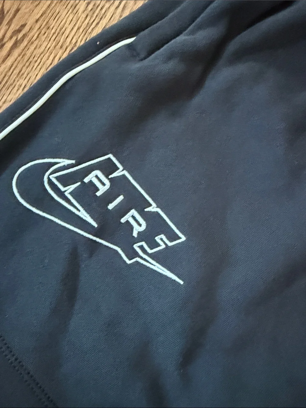 Nike air - Black Men’s fleece Shorts with White Logo